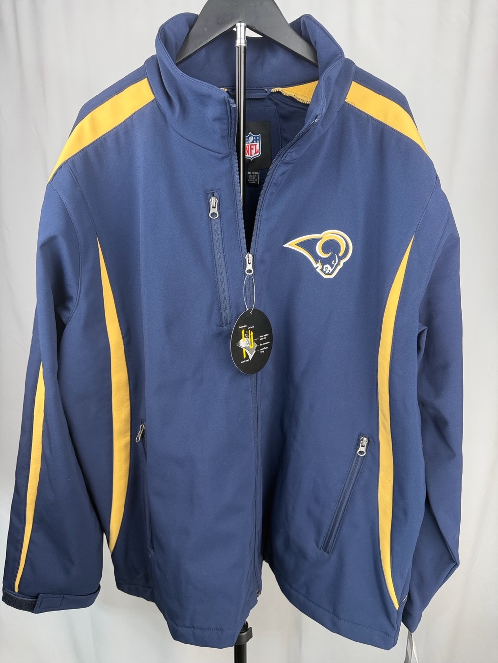 NWT St. Louis Rams NFL 3-Layer Soft Shell Jacket XXL 2XL